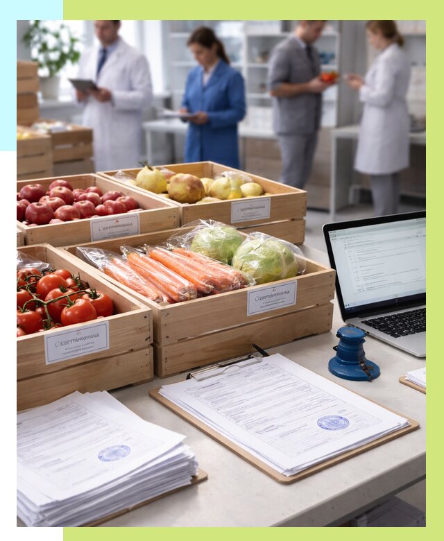 Сертификация овощей и фруктов в Бугульме от 8592 р. | Алешин-Бгл