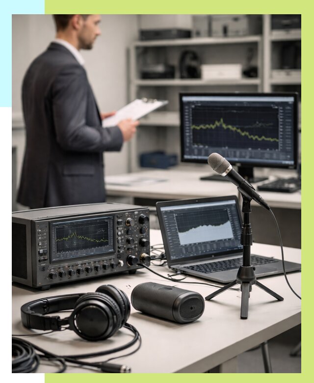 Сертификация аудиотехники в Бугульме от 15162 р., Алешин-Бгл