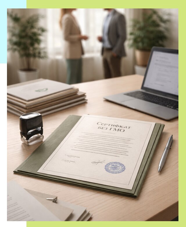 Сертификат без ГМО в Бугульме от 7581 р. оформить срочно Алешин-Бгл