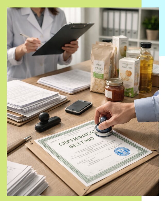 Получение сертификата Без ГМО для продукции в Бугульме