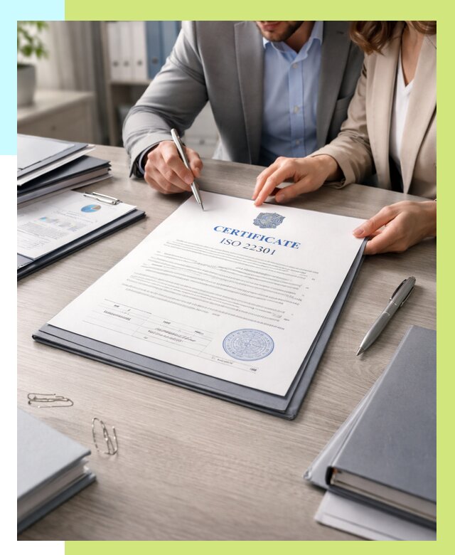 Сертификат ISO 22301 в Бугульме от 45486 р. | Алешин-Бгл срочно